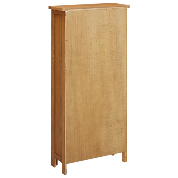Armario de almacenaje de madera de roble maciza 50x22x110 cm M 5