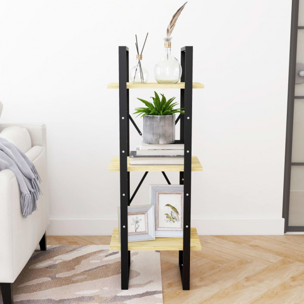 Estantería de 3 niveles madera maciza de pino 40x30x105 cm M 3