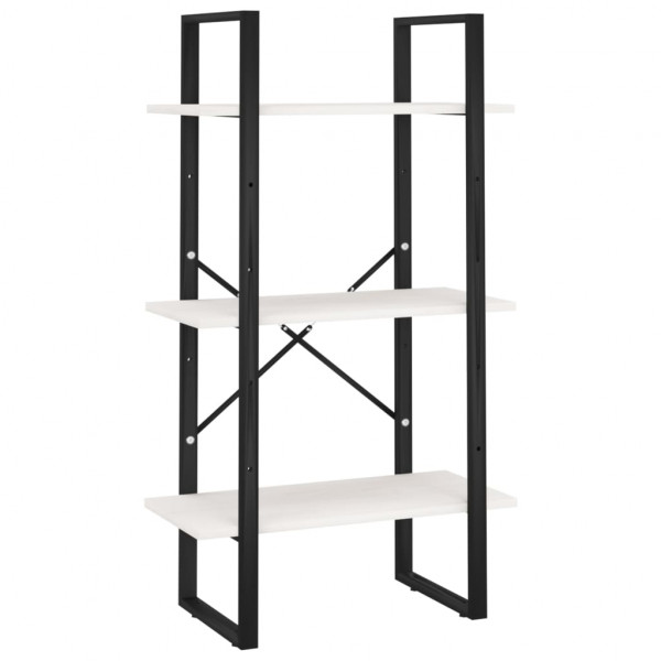 Estante 60x30x105 cm madeira de pinho maciça branco M 2