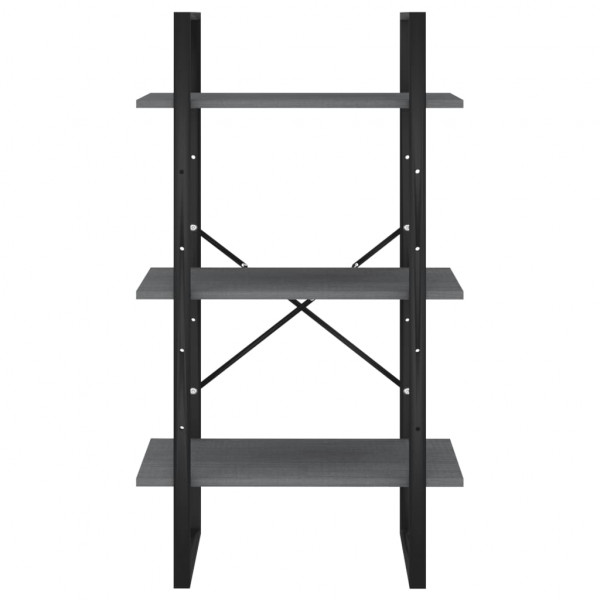 Estante 60x30x105 cm madeira de pinho maciça cinzento M 4