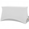 Capa extensível para mesa 2 pcs 120x60.5x74 cm branco 1