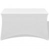 Funda elástica para mesa 2 uds 120x60.5x74 blanco 3