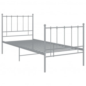 Estrutura de cama 100x200 cm metal cinzento H