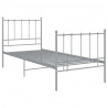 Estrutura de cama 100x200 cm metal cinzento 2