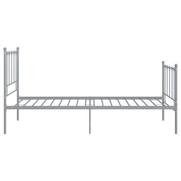 Estructura de cama de metal gris 100x200 cm M 3