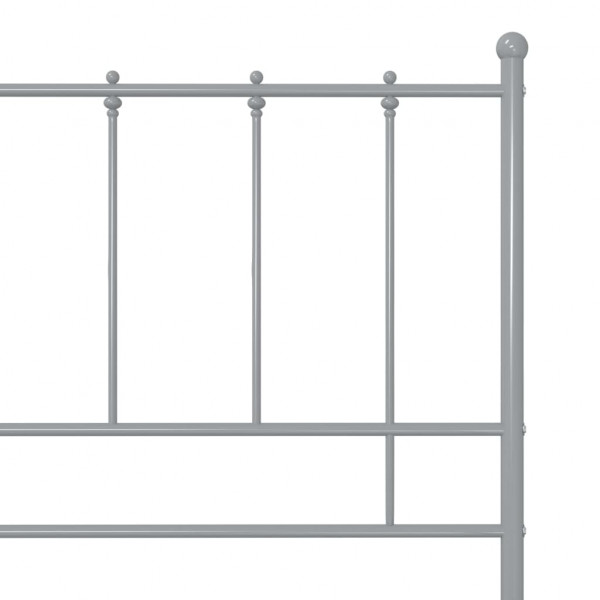 Estructura de cama de metal gris 100x200 cm M 5
