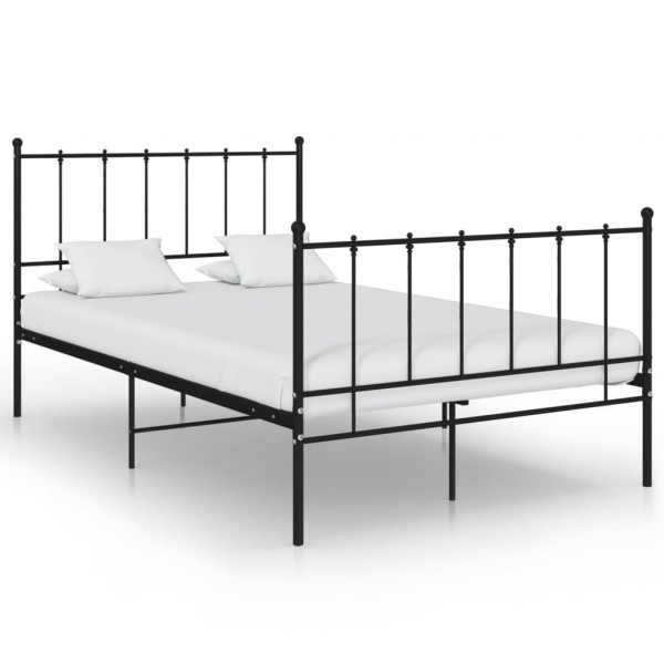 Estructura de cama de metal negro 120x200 cm D