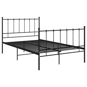 Estructura de cama de metal negro 120x200 cm H