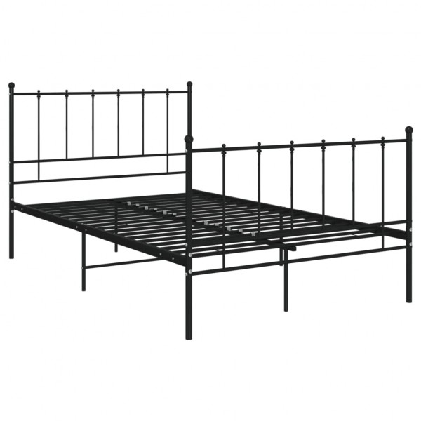 Estructura de cama de metal negro 120x200 cm M 2