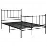 Estructura de cama de metal negro 120x200 cm 2