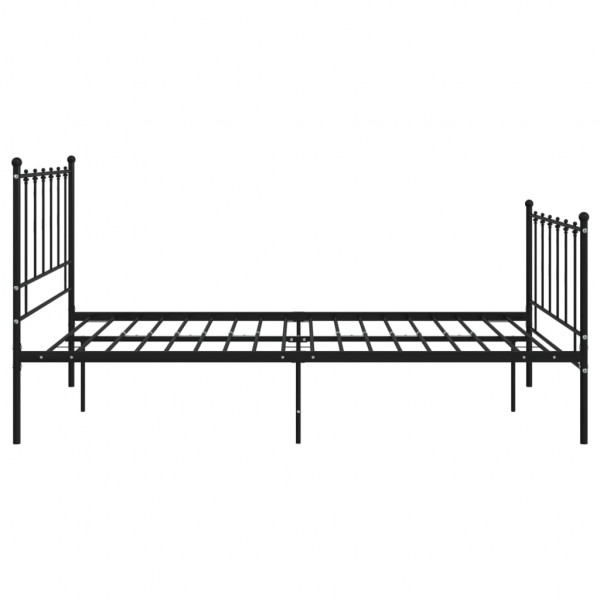 Estructura de cama de metal negro 120x200 cm M 3