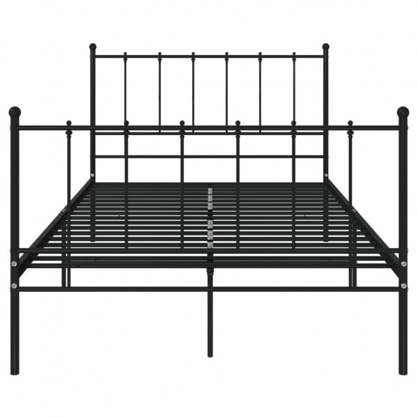 Estrutura de cama 120x200 cm metal preto M 4