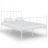 Estructura de cama de metal blanco 120x200 cm 1