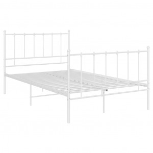Estructura de cama de metal blanco 120x200 cm H