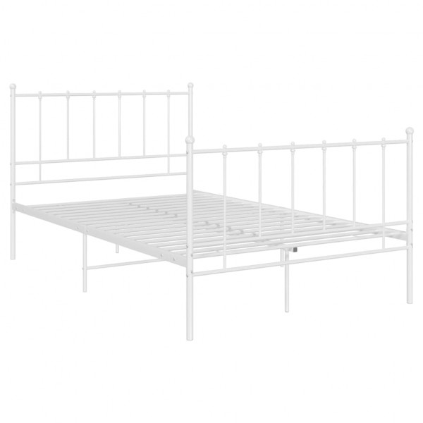 Estrutura de cama 120x200 cm metal branco M 2
