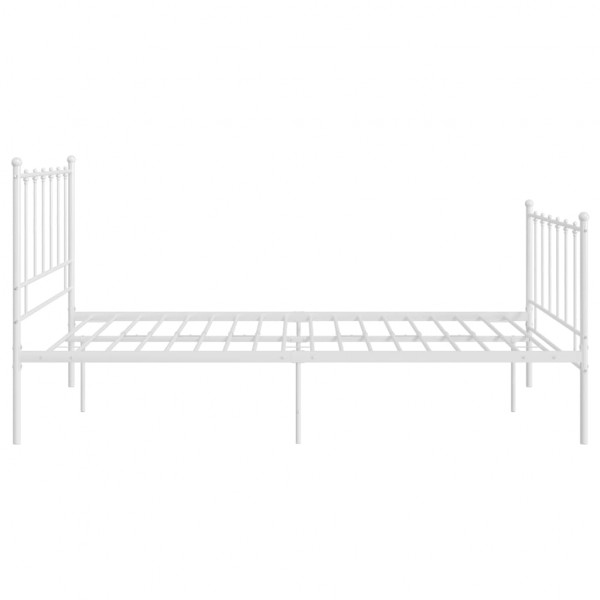 Estructura de cama de metal blanco 120x200 cm M 3