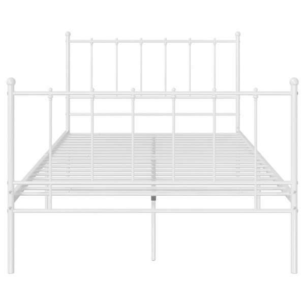 Estrutura de cama 120x200 cm metal branco M 4