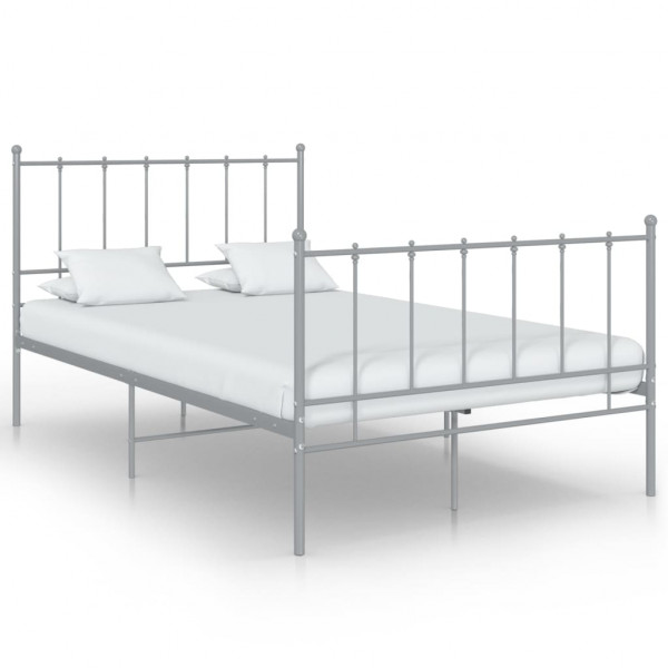 Estructura de cama de metal gris 120x200 cm D
