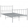 Estructura de cama de metal gris 120x200 cm 2