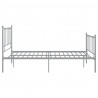Estructura de cama de metal gris 120x200 cm 3