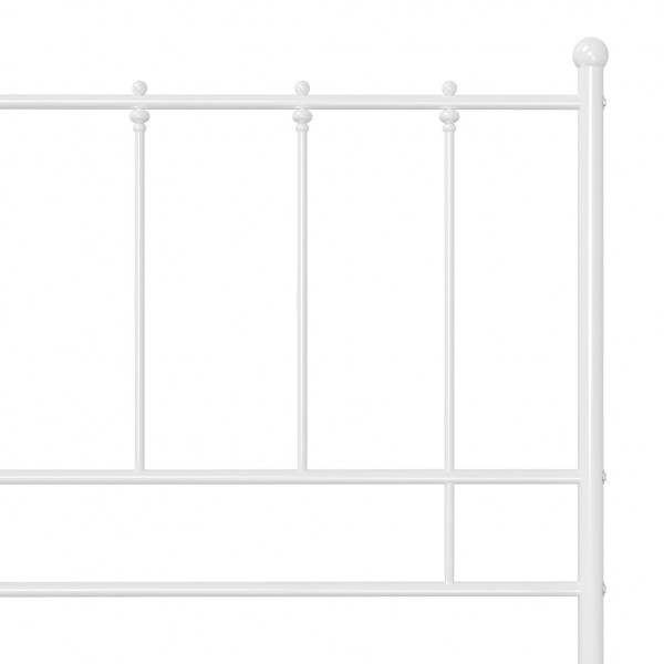 Estructura de cama de metal blanco 140x200 cm M 5