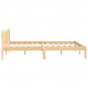 Estructura de cama madera maciza de pino doble 135x190 cm 5