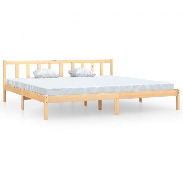 Estructura de cama de madera maciza de pino 200x200 cm M 2