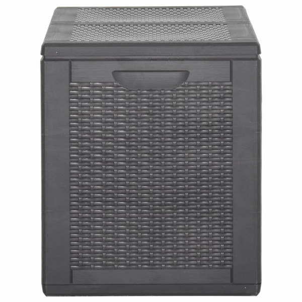 Caja de almacenaje para jardín 180 L PP ratán negra M 4