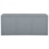 Caja de almacenaje para jardín 270 L PP ratán gris 2