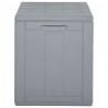 Caja de almacenaje para jardín 180 L PP ratán gris 3