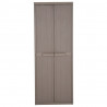 Móvel arrumação jardim 65x45x172 cm PP aspeto madeira castanho 5