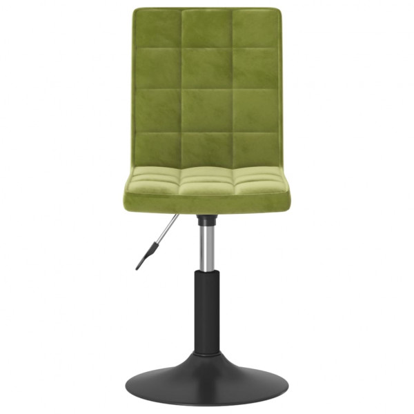 Sillas de comedor giratorias 4 uds de terciopelo verde claro M 5