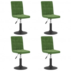 Sillas de comedor giratorias 4 unidades terciopelo verde oscuro H