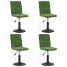 Cadeiras de jantar giratórias 4 pcs veludo verde-escuro 2
