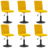 Sillas de comedor giratorias 6 uds terciopelo amarillo mostaza 2