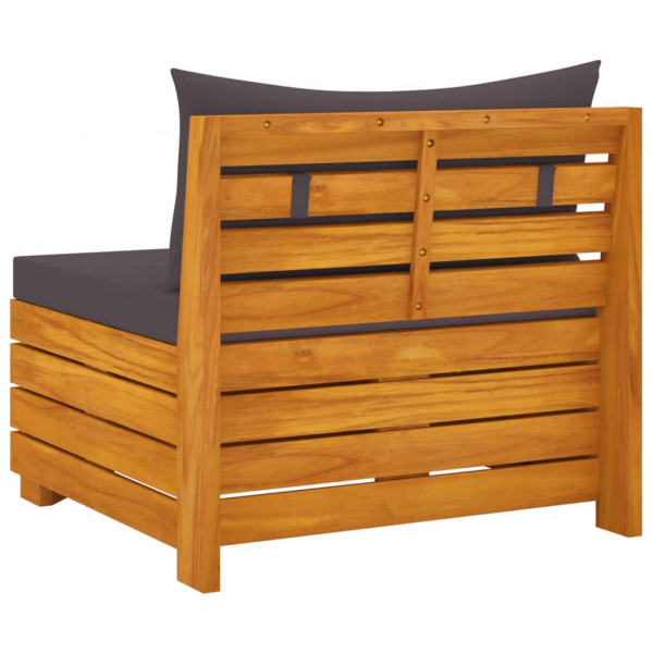 Sofá de jardim 2 lugares c/ almofadões madeira de acácia maciça M 5