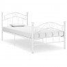 Estructura de cama de metal blanco 90x200 cm 1