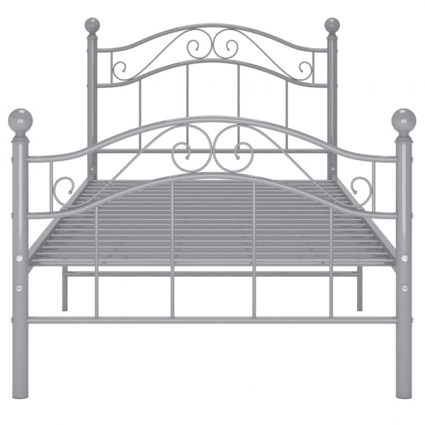 Estrutura de cama 90x200 cm metal cinzento M 3