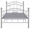 Estrutura de cama 90x200 cm metal cinzento 3