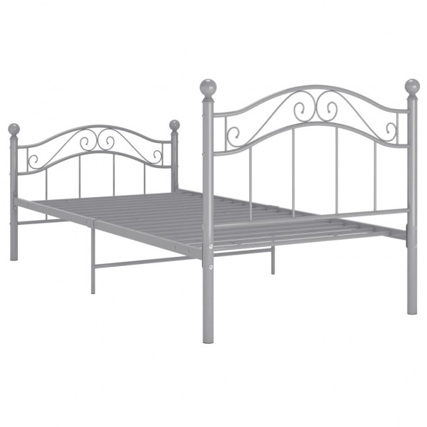 Estrutura de cama 90x200 cm metal cinzento M 5