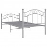 Estructura de cama de metal gris 90x200 cm 5