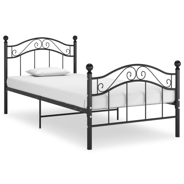 Estructura de cama de metal negro 100x200 cm D