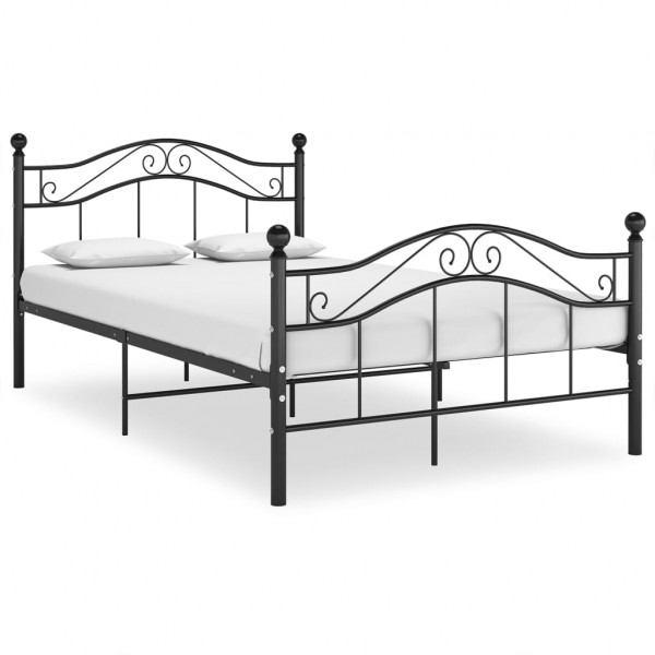 Estructura de cama de metal negro 120x200 cm D