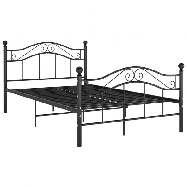 Estructura de cama de metal negro 120x200 cm M 2