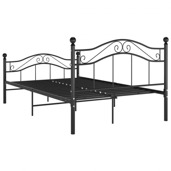 Estructura de cama de metal negro 120x200 cm M 5