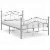Estrutura de cama de metal cinza 120x200 cm 1
