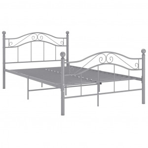 Estrutura de cama de metal cinza 120x200 cm H