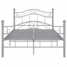 Estrutura de cama de metal cinza 120x200 cm 3
