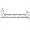Estructura de cama de metal gris 120x200 cm 4