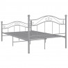 Estrutura de cama de metal cinza 120x200 cm 5